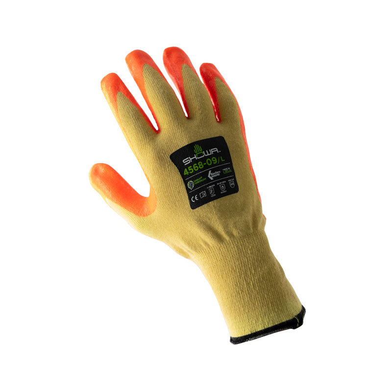 FHC Ansi A4 Cut Resistant Glove With Hi-Vis Nitrile Palm