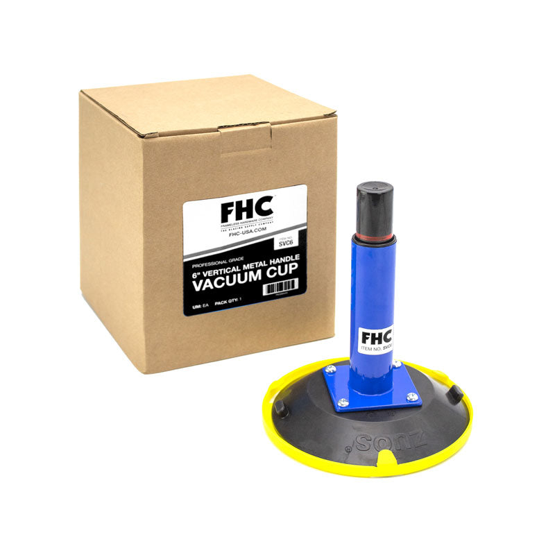 FHC 6" Vertical Handle Vacuum Cup Black